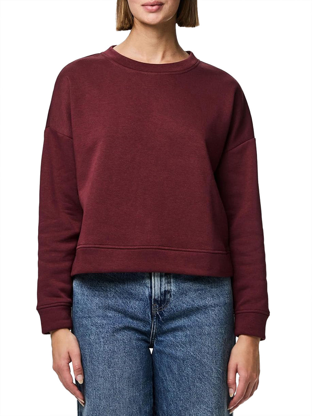 PIECES Felpa Donna - Rosso modello 17156302