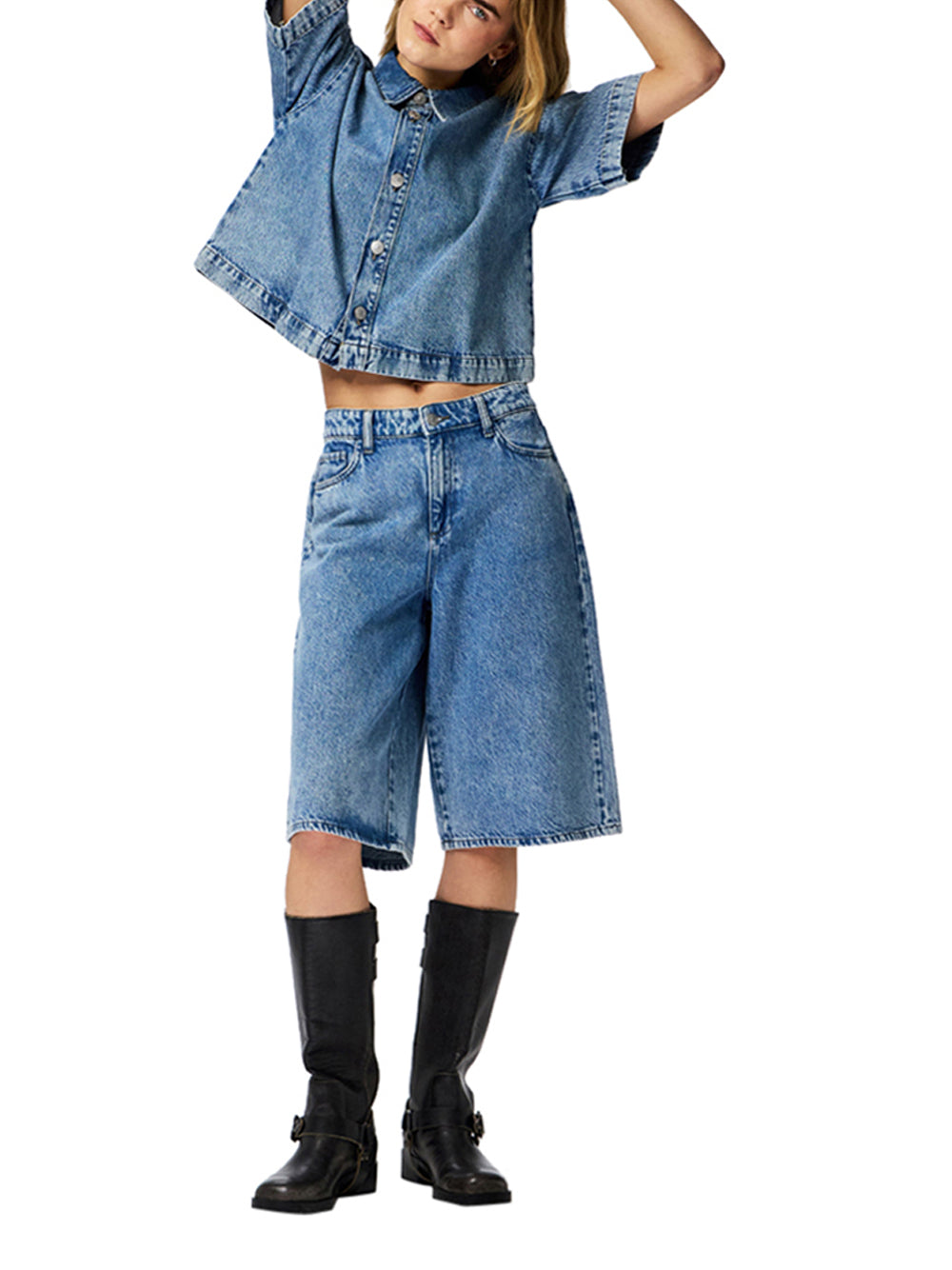 PIECES Shorts Donna - Blu modello 17161960