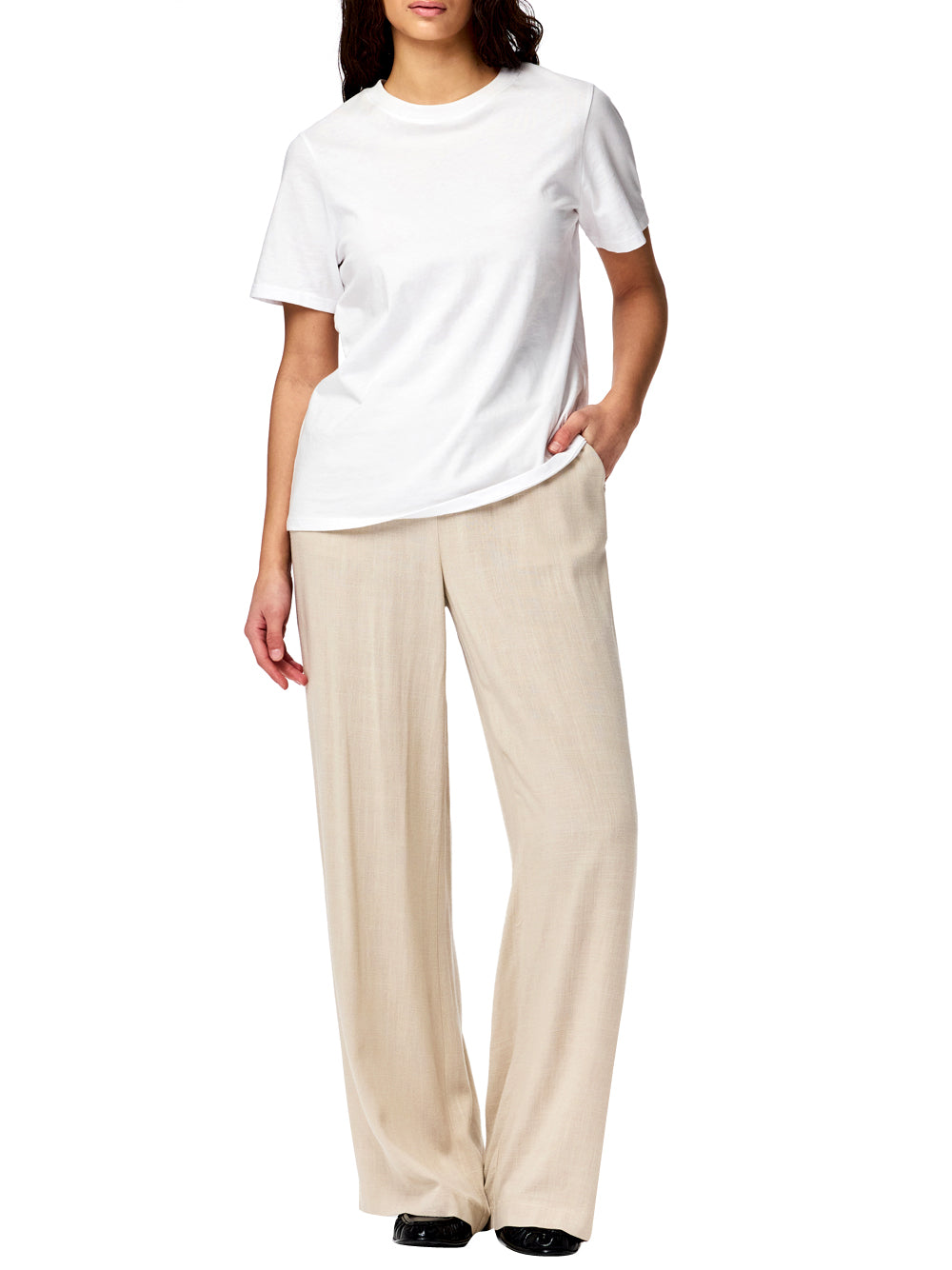 PIECES Pantalone Wide Leg Fit Donna - Grigio modello 17162584