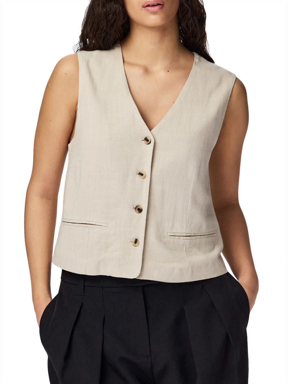 PIECES Gilet Donna - Grigio modello 17162585