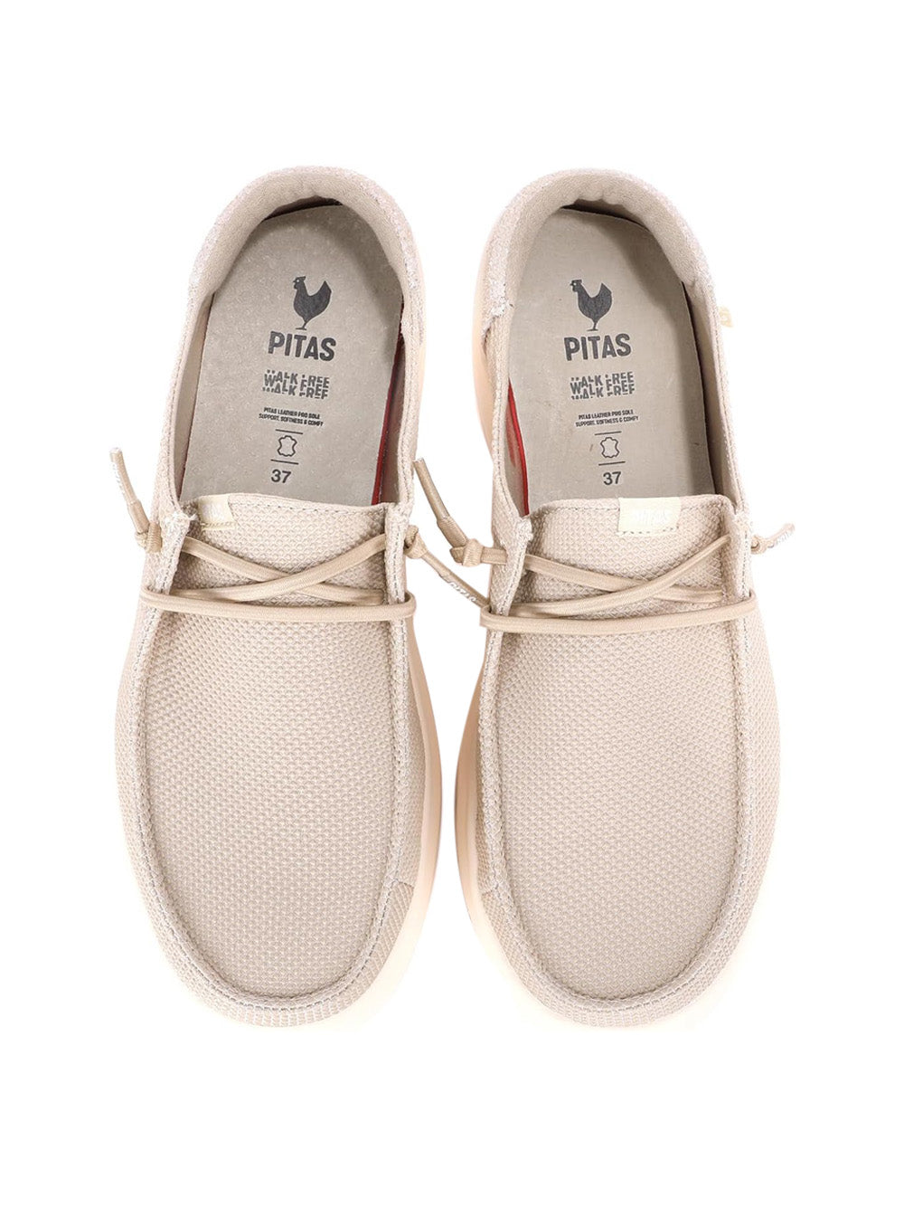 PITAS Slip-on Moc toe Donna - Beige modello MENTON