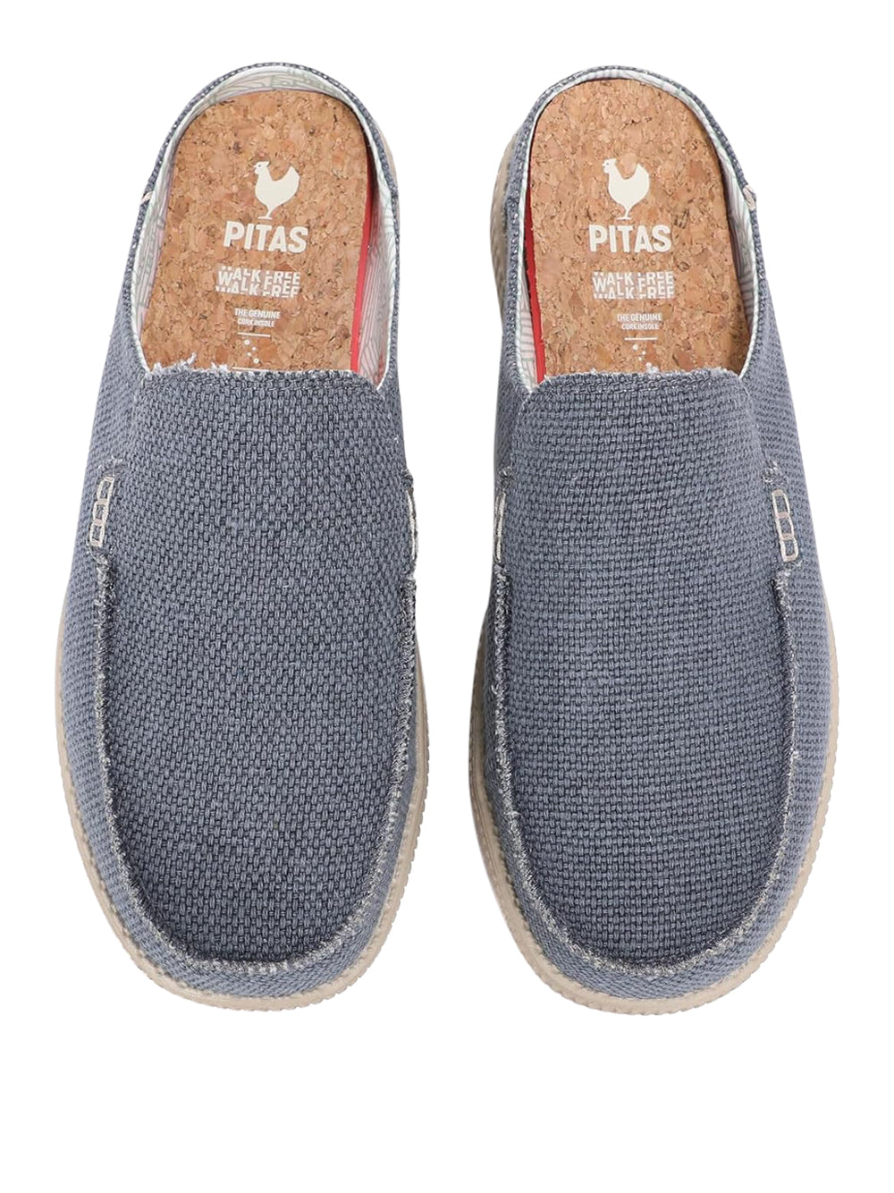 PITAS Sabot Moc toe Uomo - Azzurro modello WP150 EDDIE