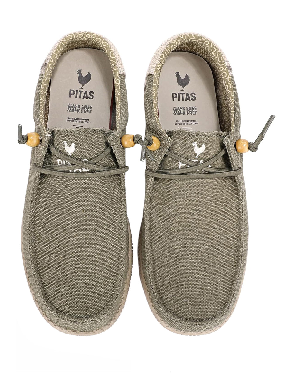 PITAS Slip-on Moc toe Uomo - Kaki modello WP150 RYAN