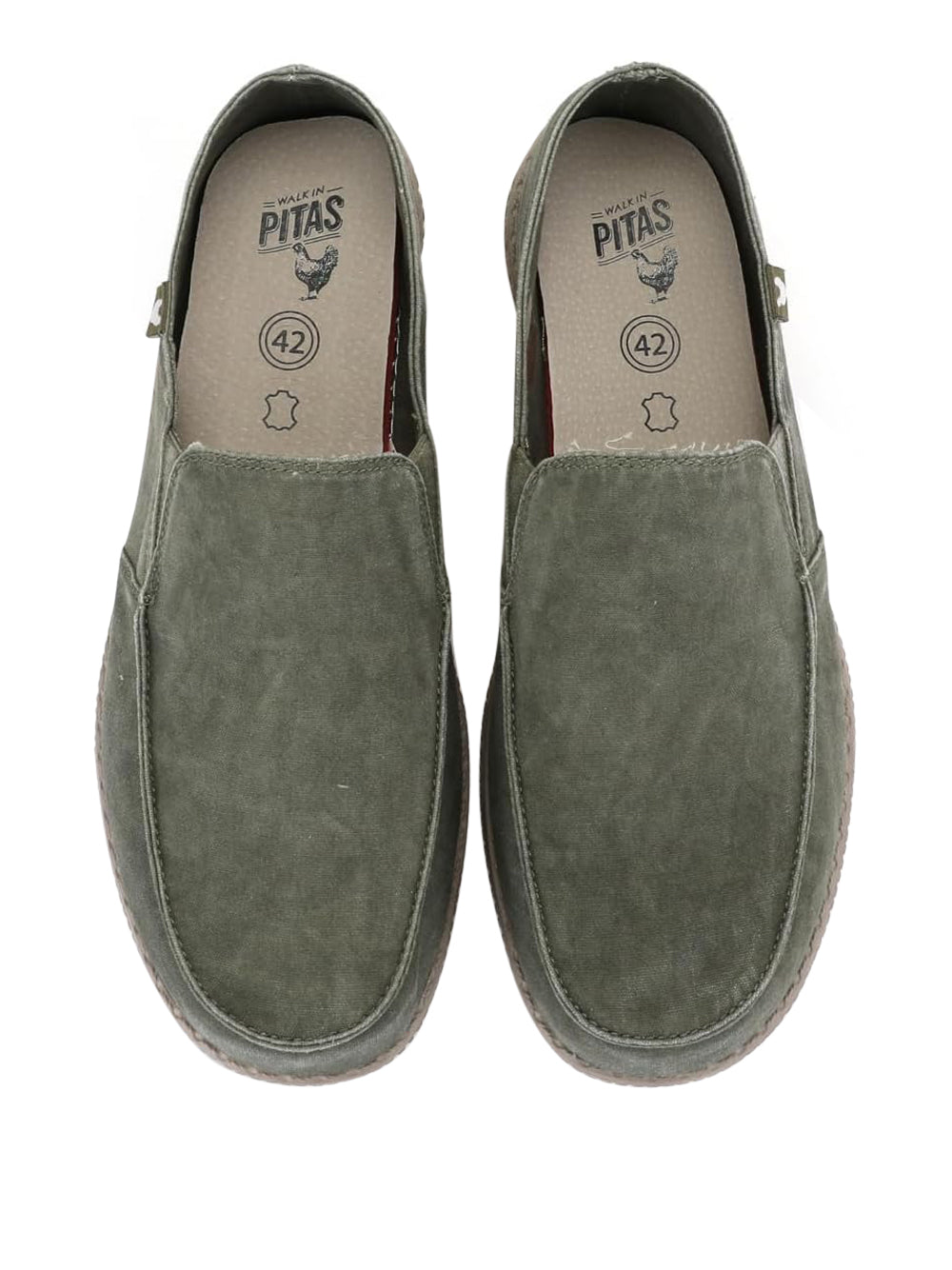 PITAS Slip-on Moc toe Uomo - Kaki modello WP150 SOW