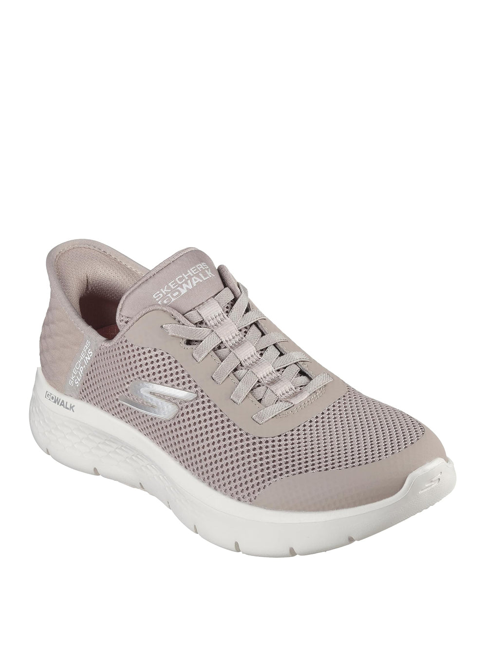 SKECHERS Sneakers slip-in Donna - Beige modello 124836