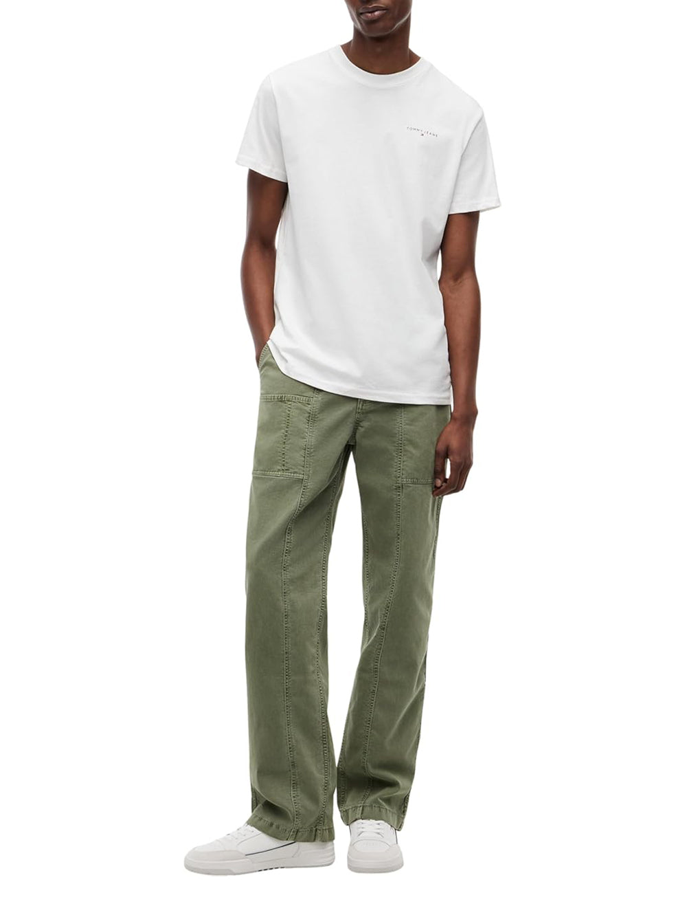 TOMMY HILFIGER T-shirt Uomo - Ecru modello DM0DM21780YBL