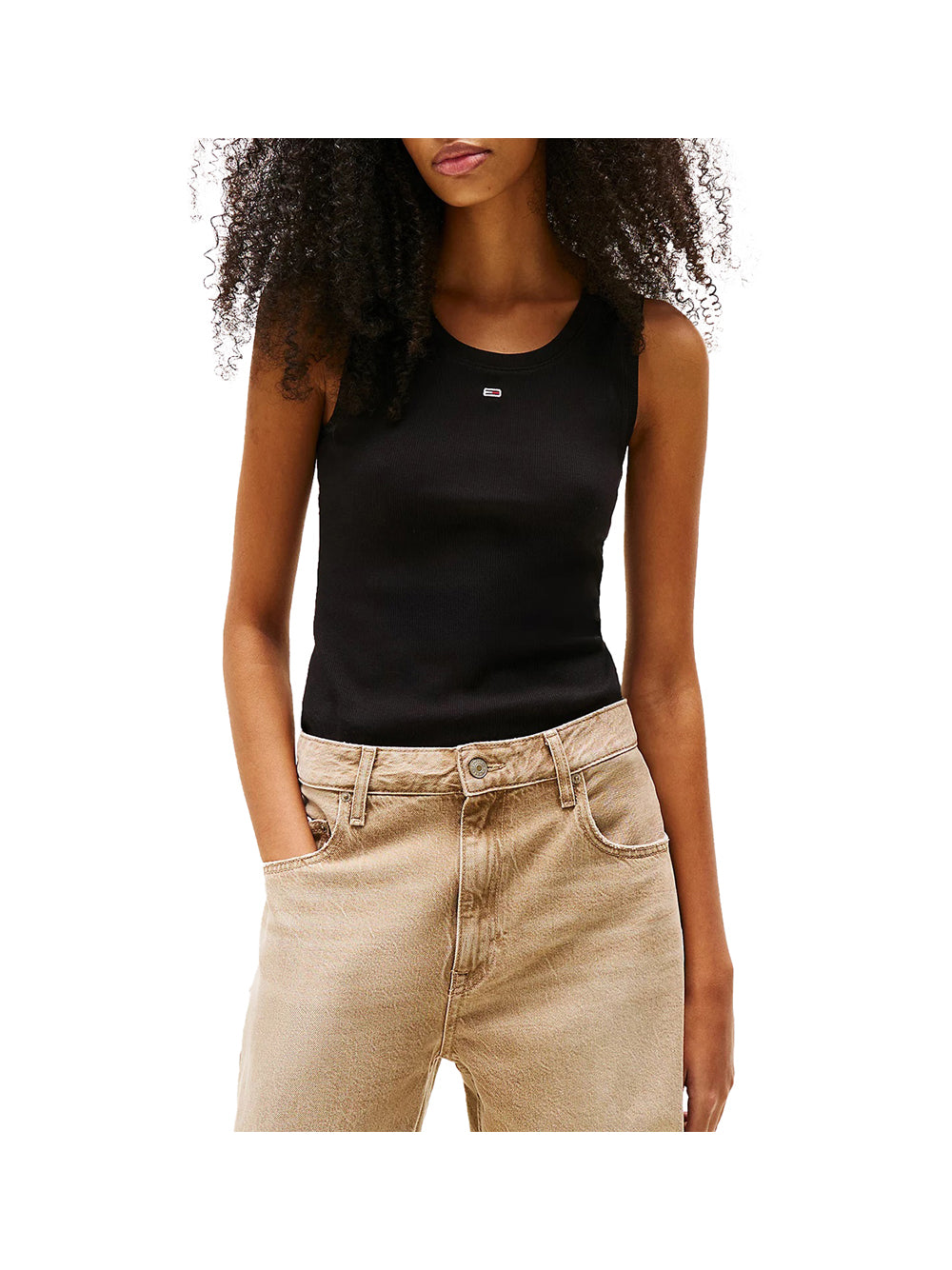 TOMMY HILFIGER T-shirt Donna - Black modello DW0DW20673BDS