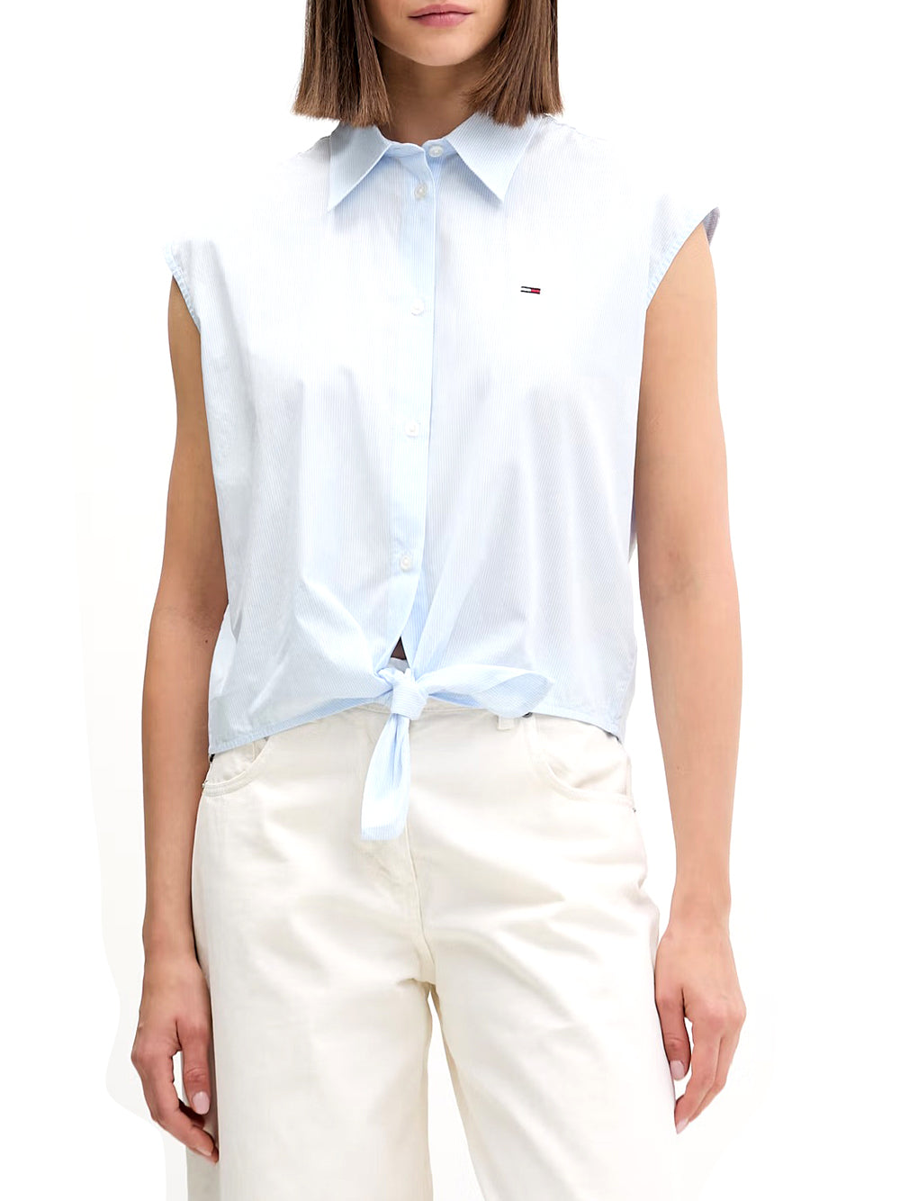 TOMMY HILFIGER Camicia Donna - Celeste modello DW0DW222120A6