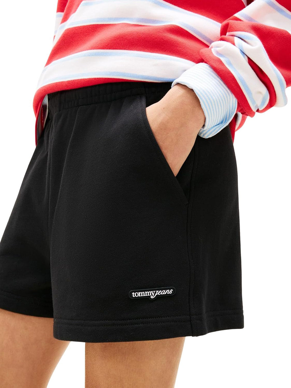 TOMMY HILFIGER Shorts Donna - Nero modello DW0DW22230BDS