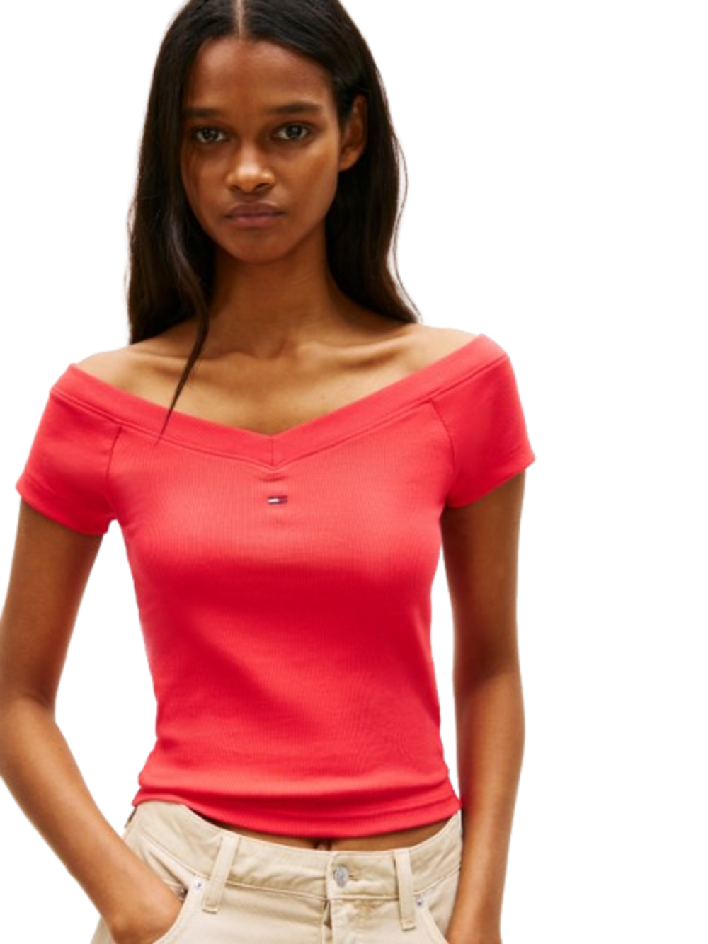 TOMMY HILFIGER T-shirt Donna - Rosso modello DW0DW22265XK3