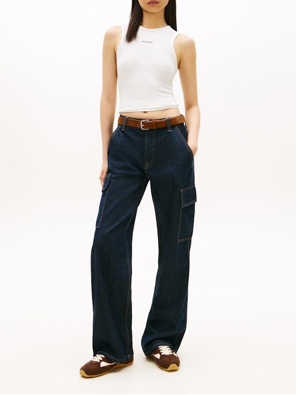 TOMMY HILFIGER T-shirt Donna - Ecru modello DW0DW22282YBL