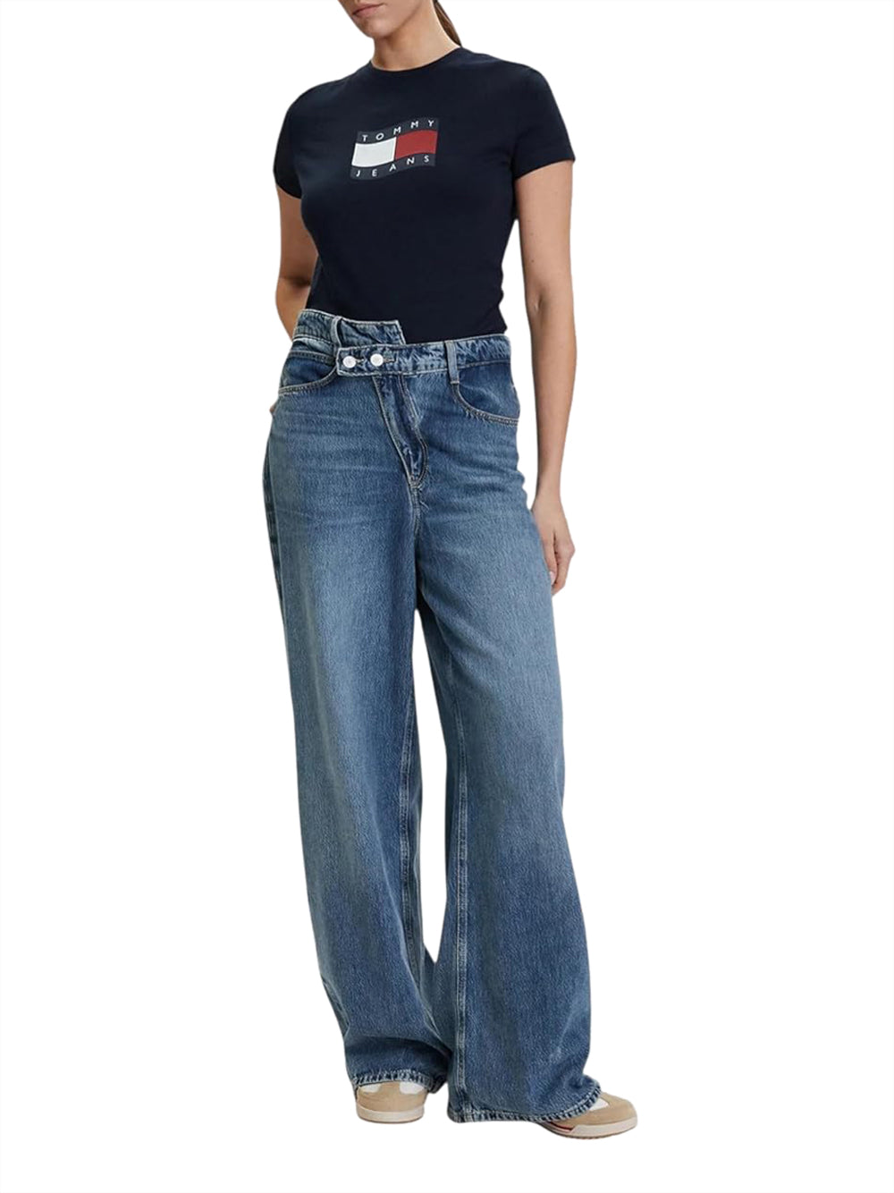 TOMMY HILFIGER T-shirt Donna - Blu modello DW0DW22781C1G