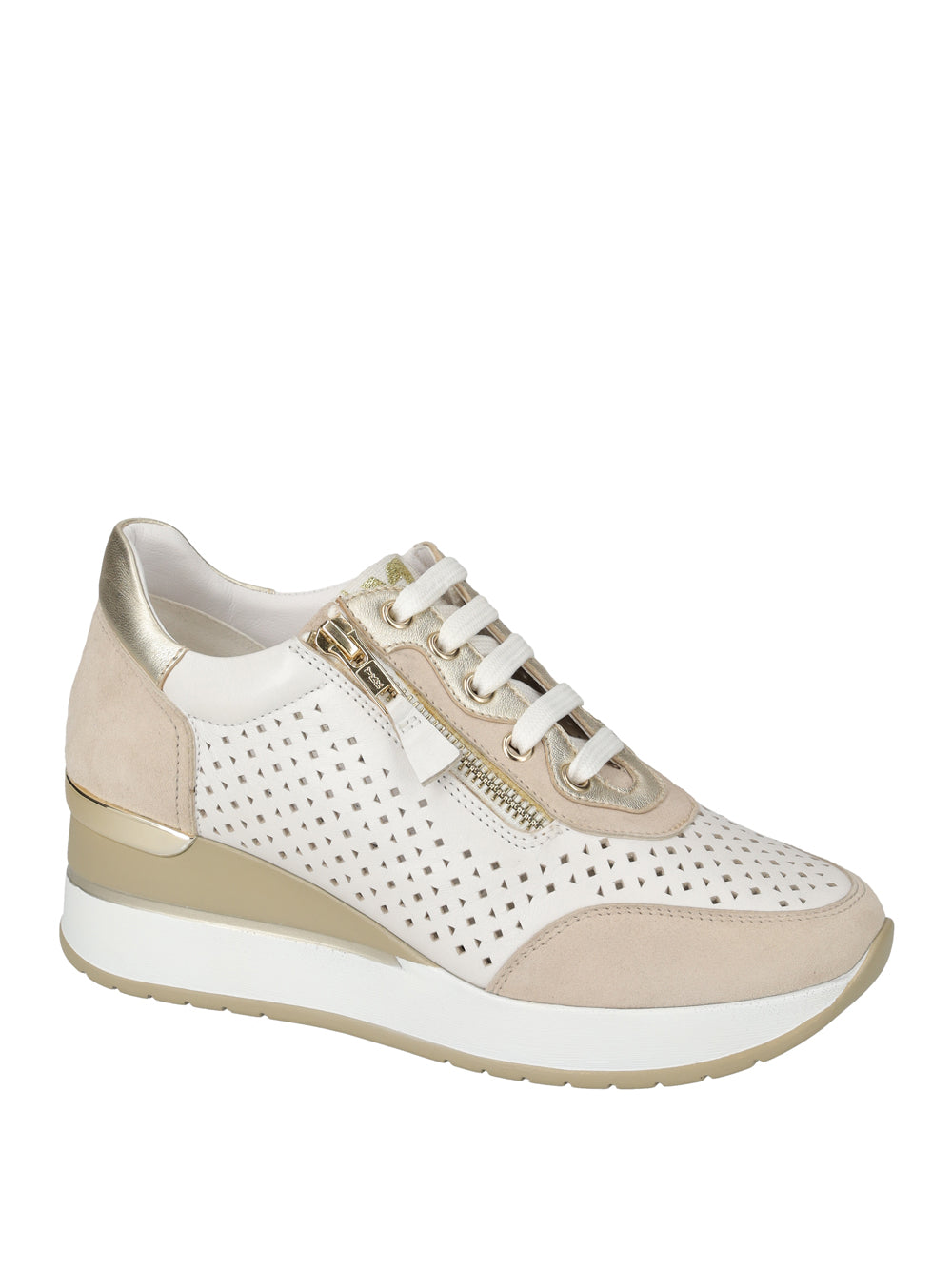 VALLEVERDE Sneakers con zeppa Donna - Beige modello 36421