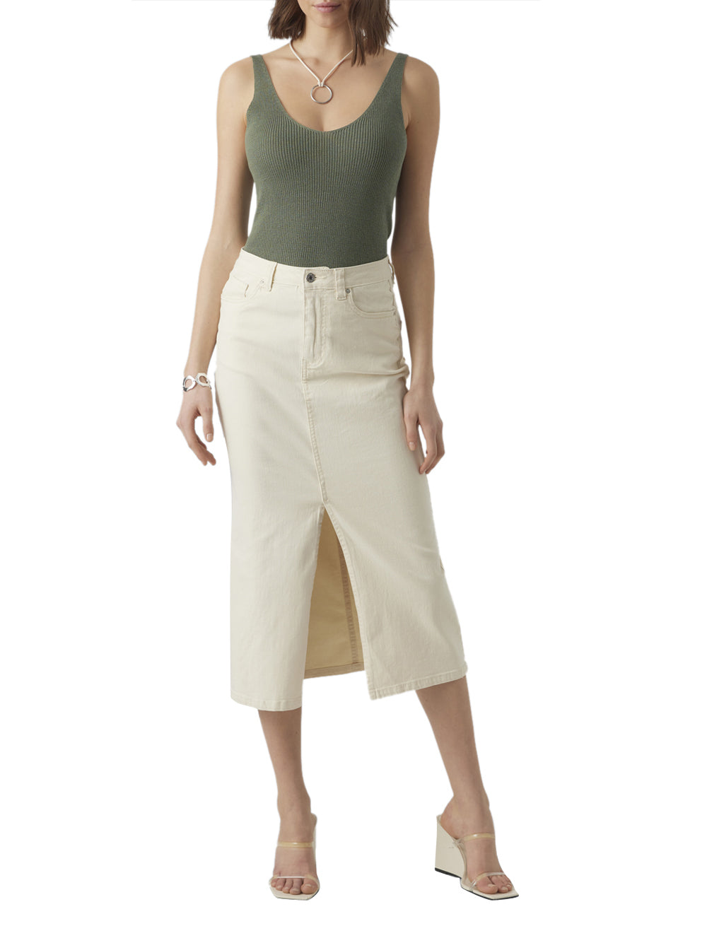 VERO MODA Canotta Donna - Verde modello 10281877