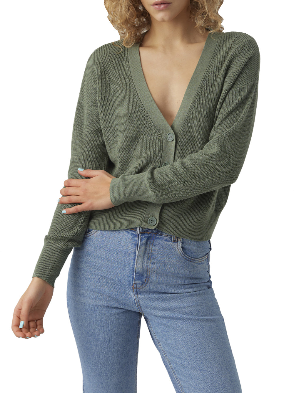 VERO MODA Cardigan Donna - Verde modello 10281878