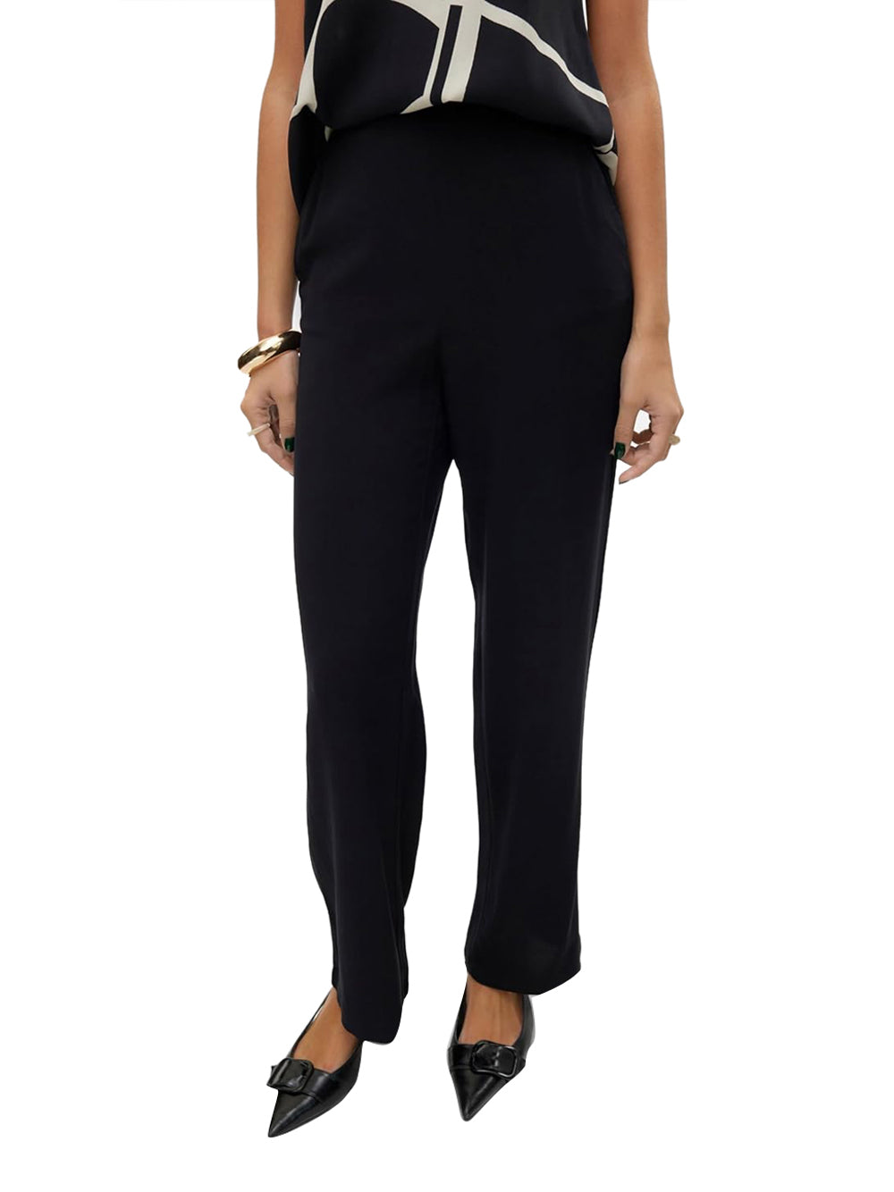 VERO MODA Pantalone Wide Leg Fit Donna - Nero modello 10297357