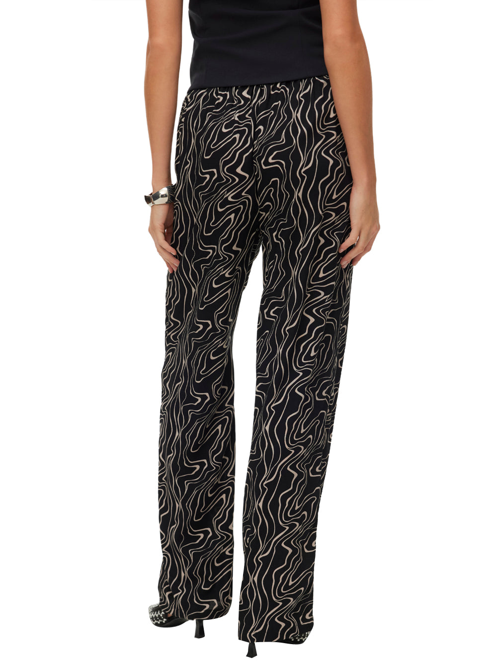 VERO MODA Pantalone Wide Leg Fit Donna - Nero modello 10297357