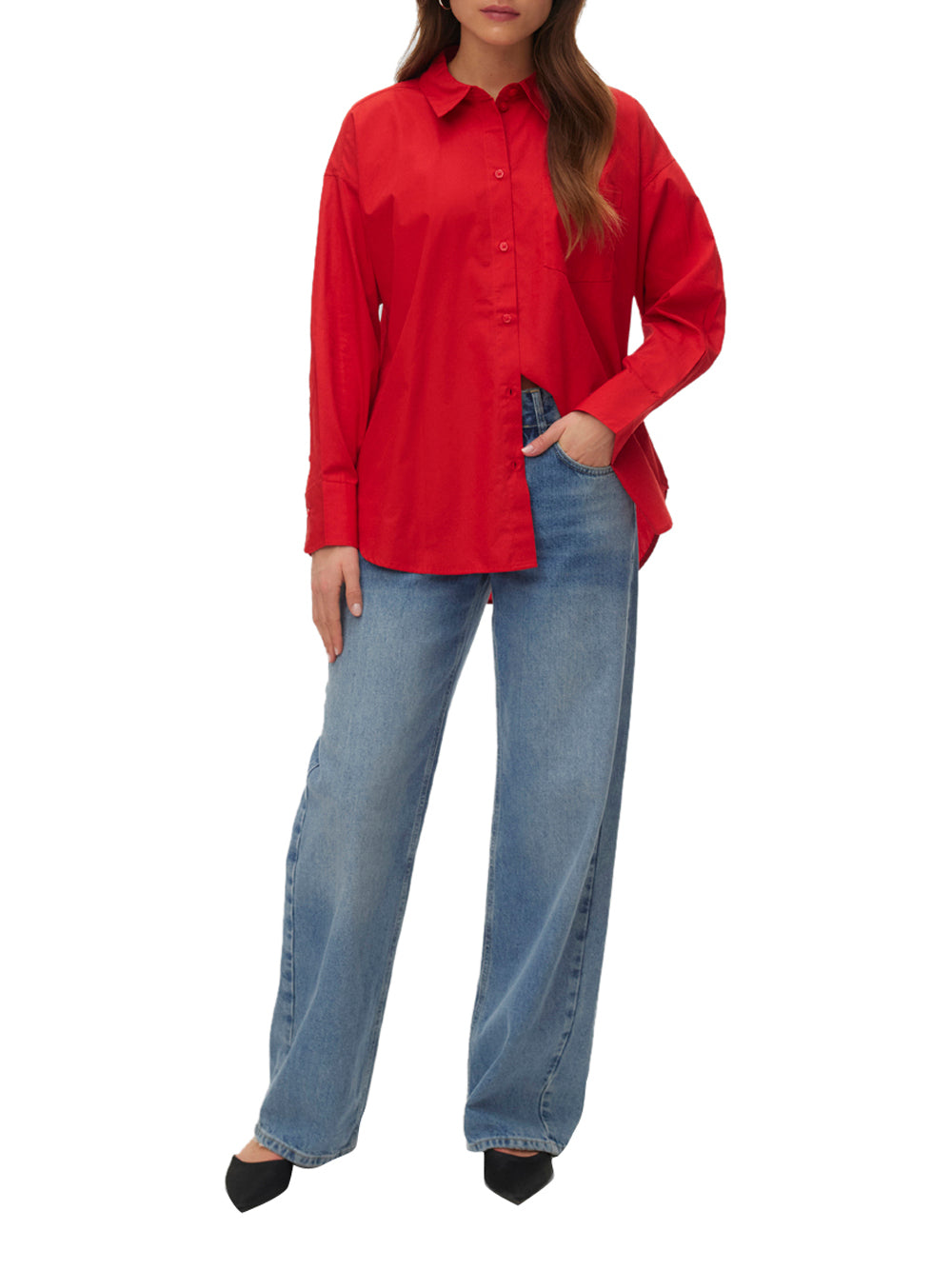 VERO MODA Camicia Donna - Rosso modello 10326180