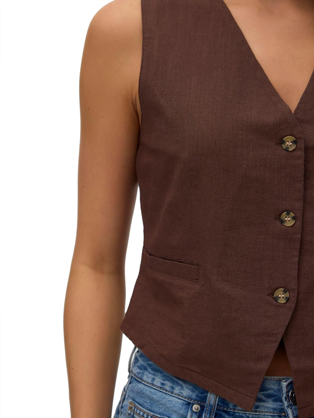 VERO MODA Gilet Donna - Marrone modello 10333795