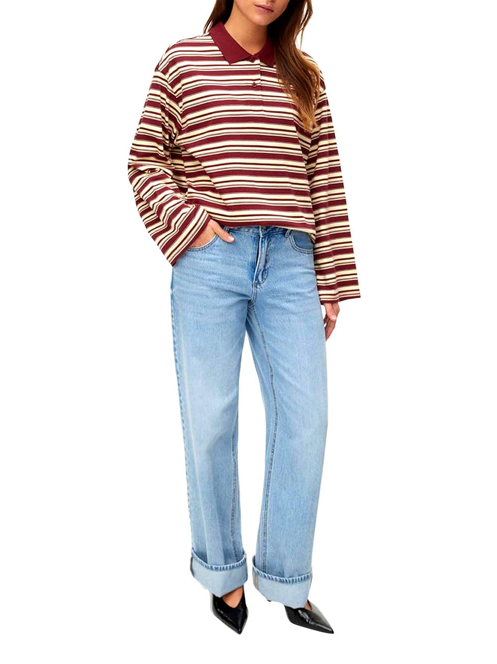 VERO MODA Pantalone Wide Leg Fit Donna - Blu modello 10340322