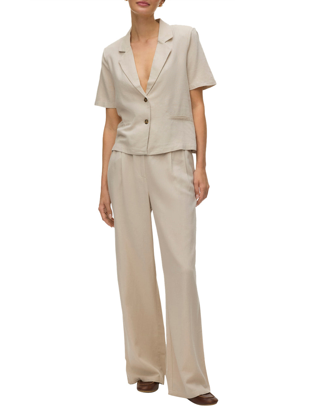 VERO MODA Pantalone Wide Leg Fit Donna - Grigio modello 10340413