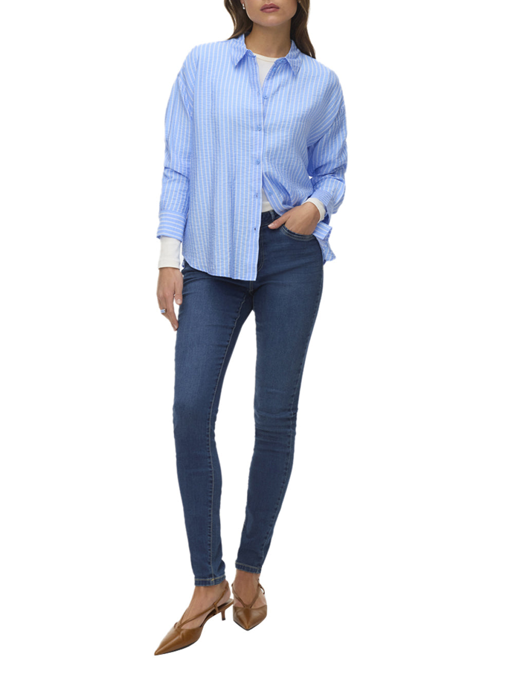 VERO MODA Camicia Donna - Blu modello 10340687