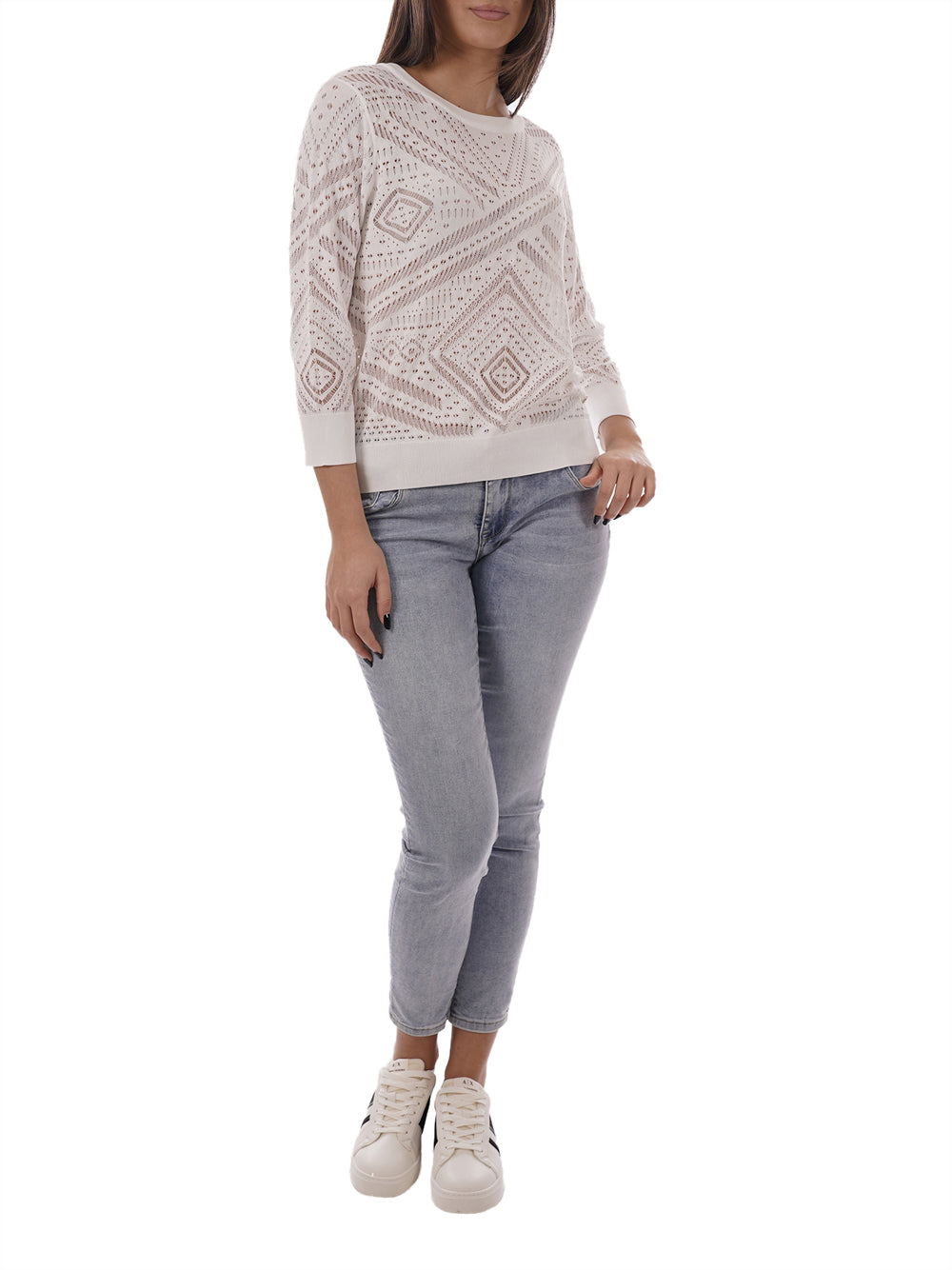 YES ZEE Maglia Donna - Bianco modello M437BR00