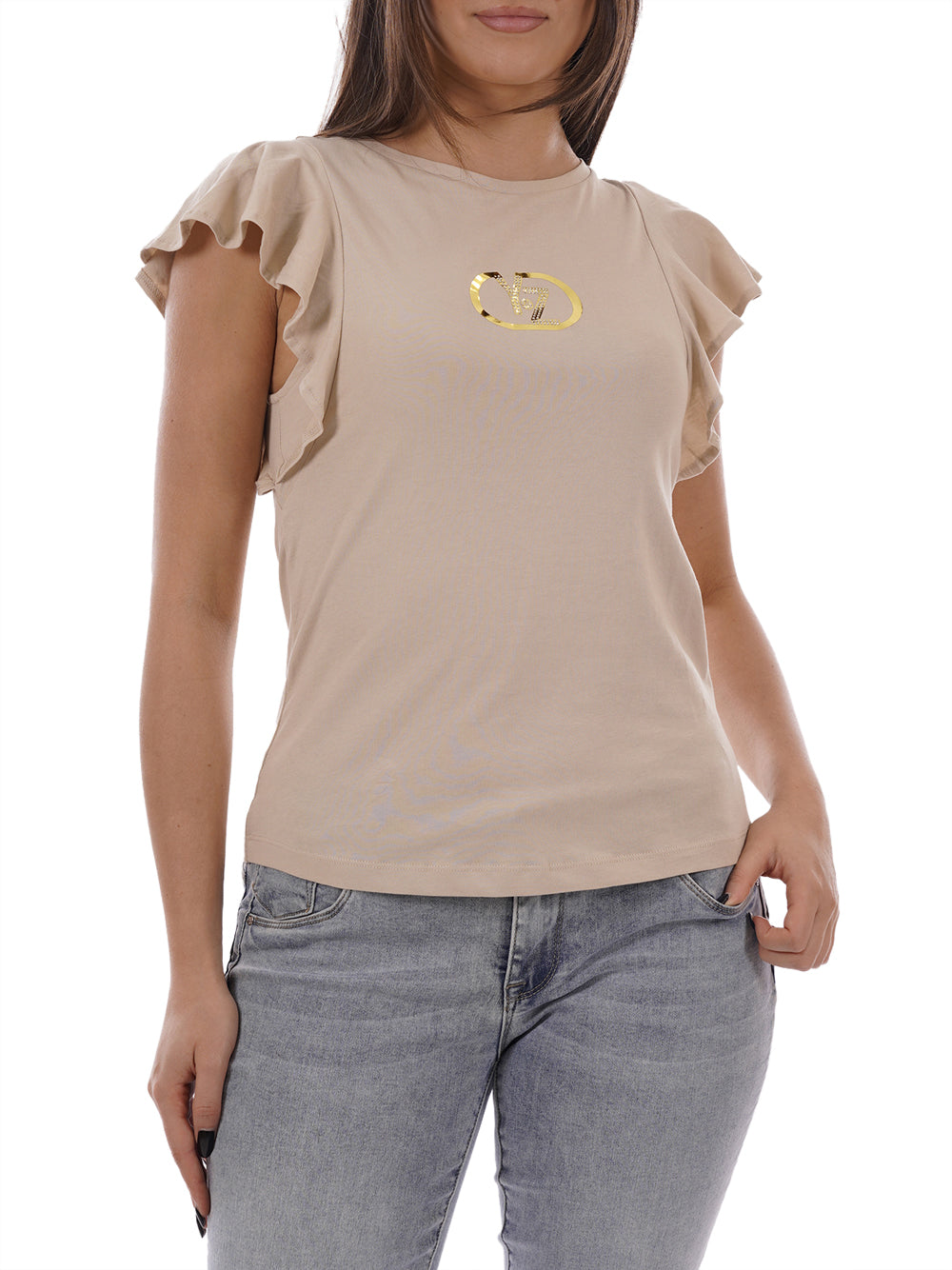 YES ZEE T-shirt Donna - Beige modello T209S100