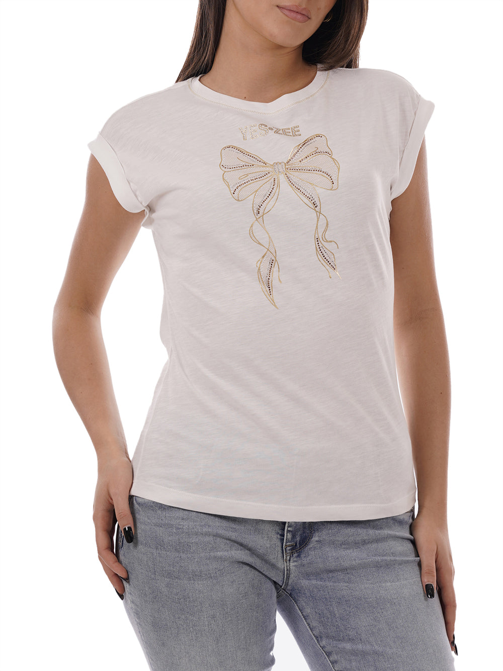 YES ZEE T-shirt Donna - Bianco modello T215TL00