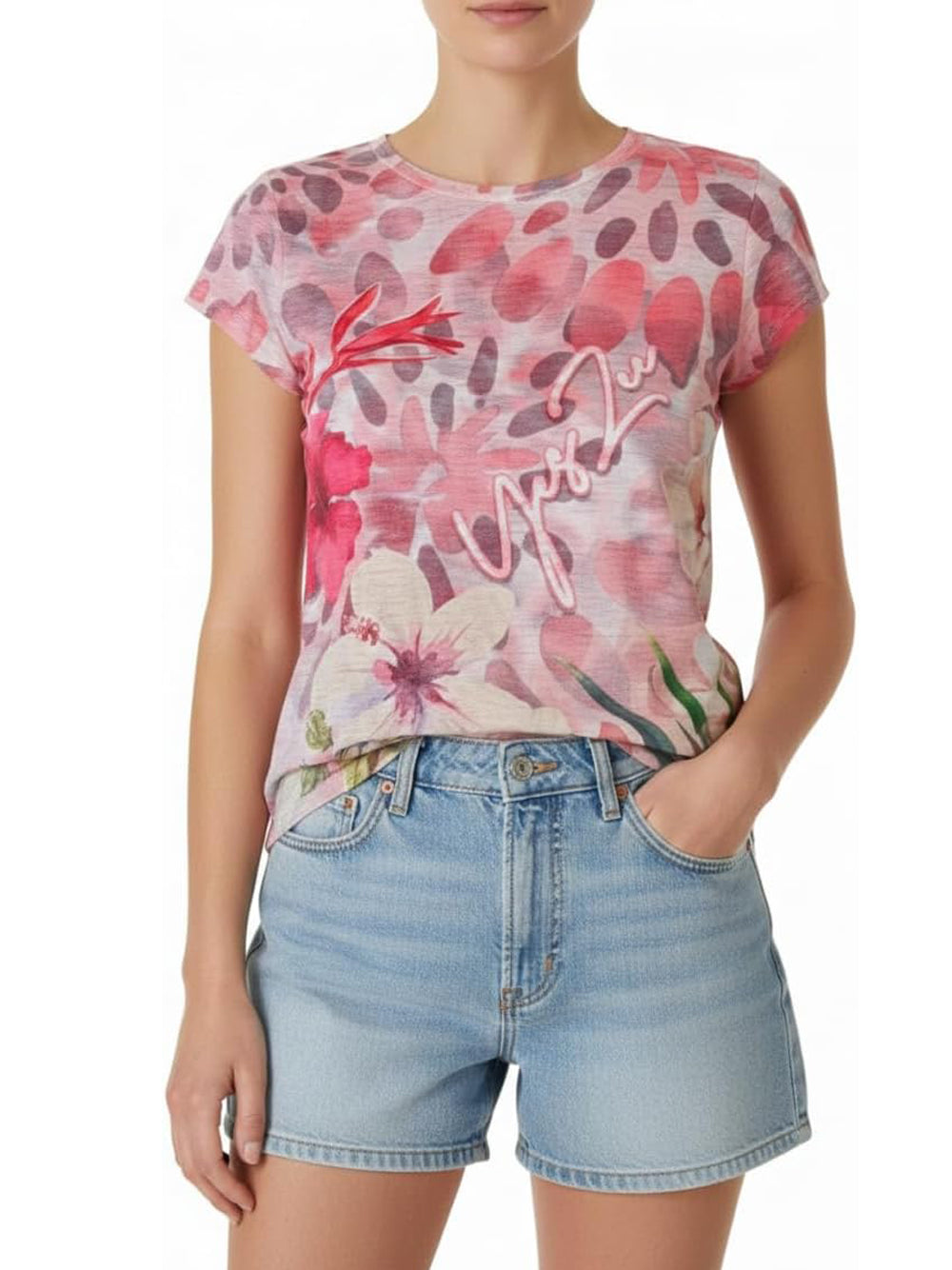 YES ZEE T-shirt Donna - Corallo modello T236Y305