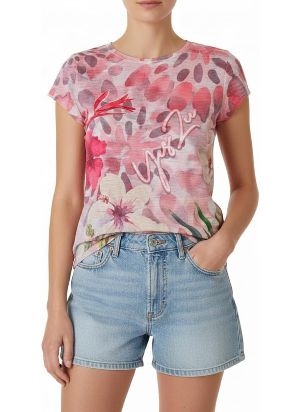 YES ZEE T-shirt Donna - Corallo modello T236Y305