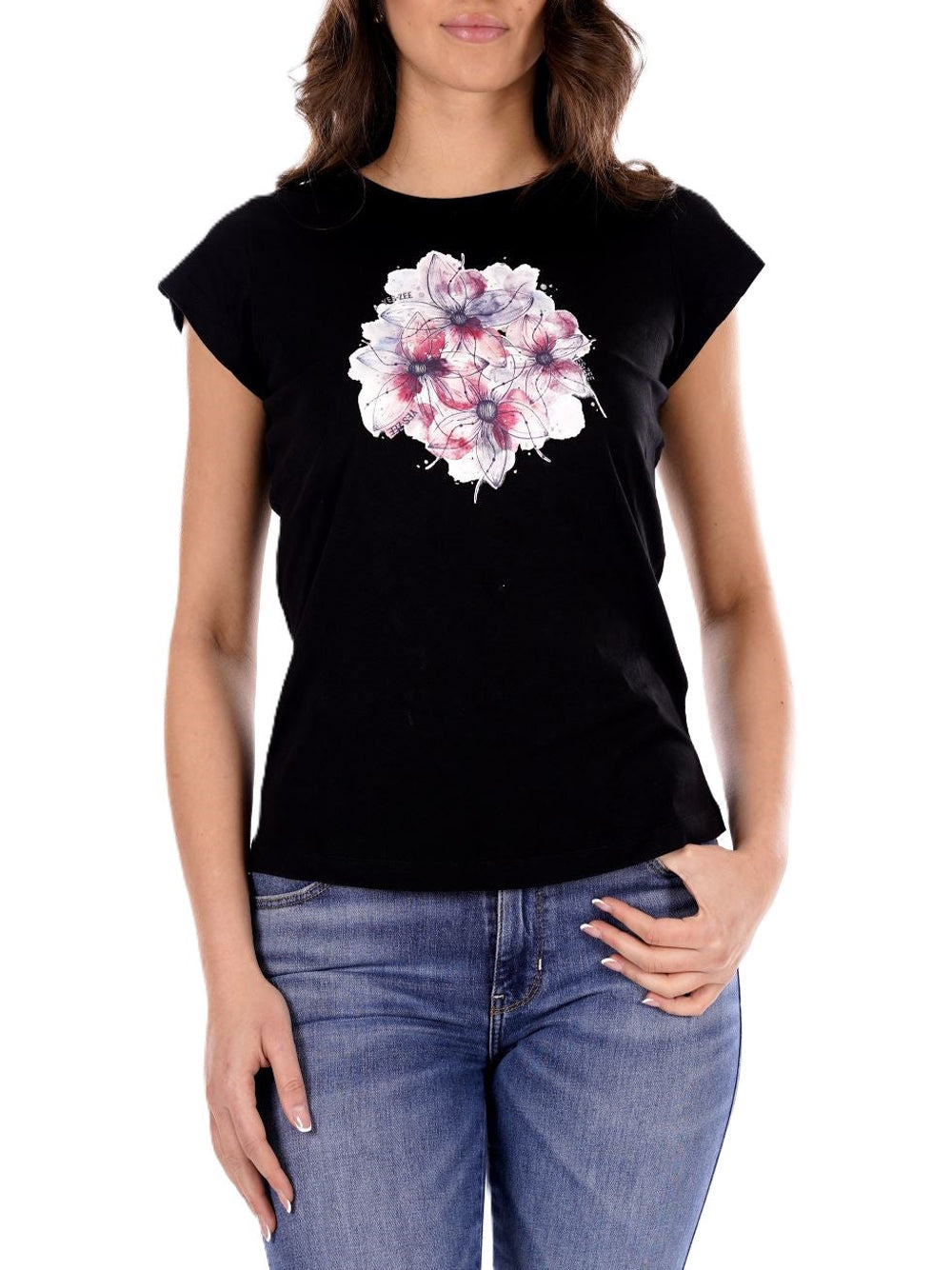 YES ZEE T-shirt Donna - Nero modello T257SG00
