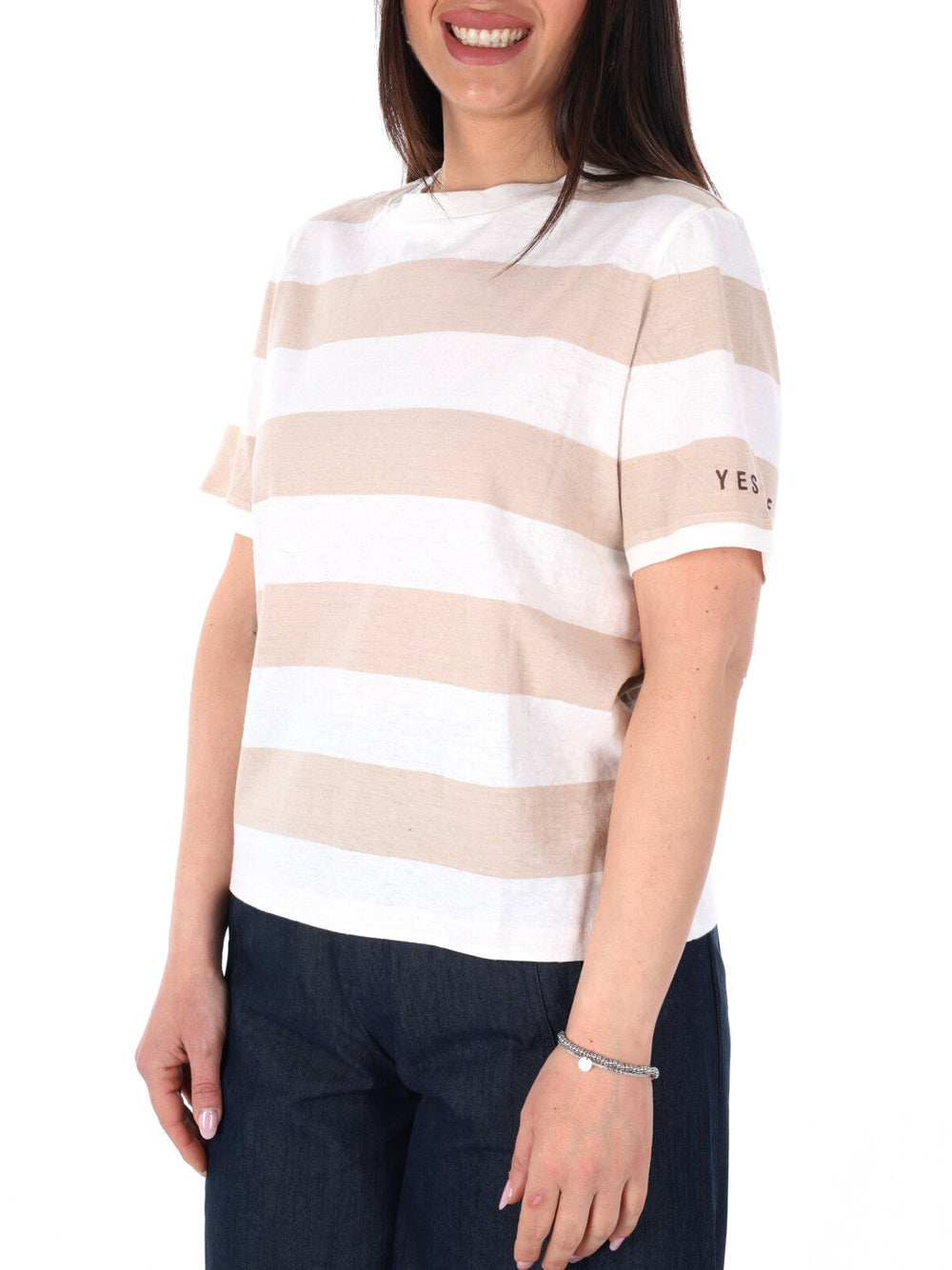 YES ZEE T-shirt Donna - Beige modello T265SR00