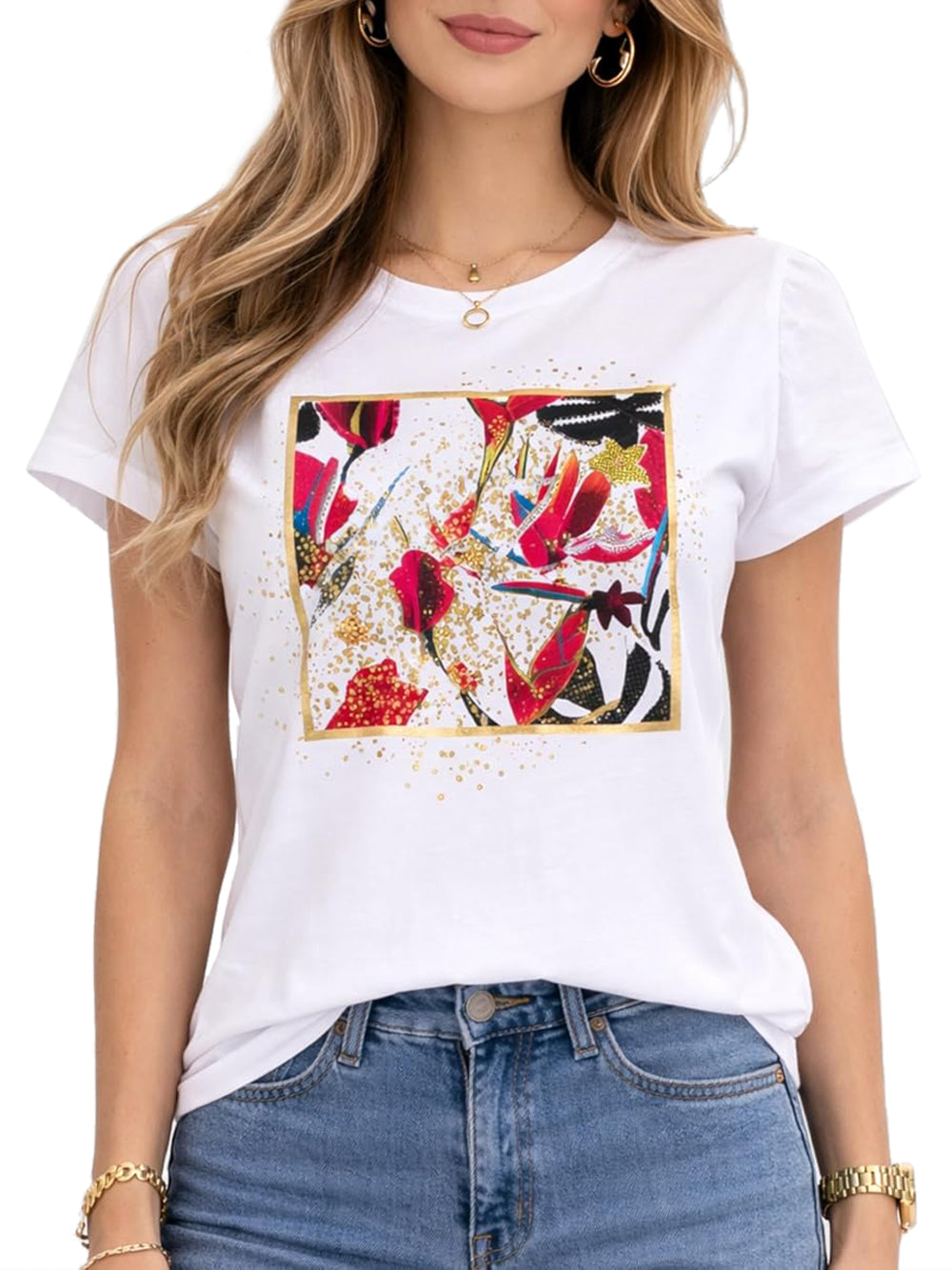 YES ZEE T-shirt Donna - Bianco modello T269S100